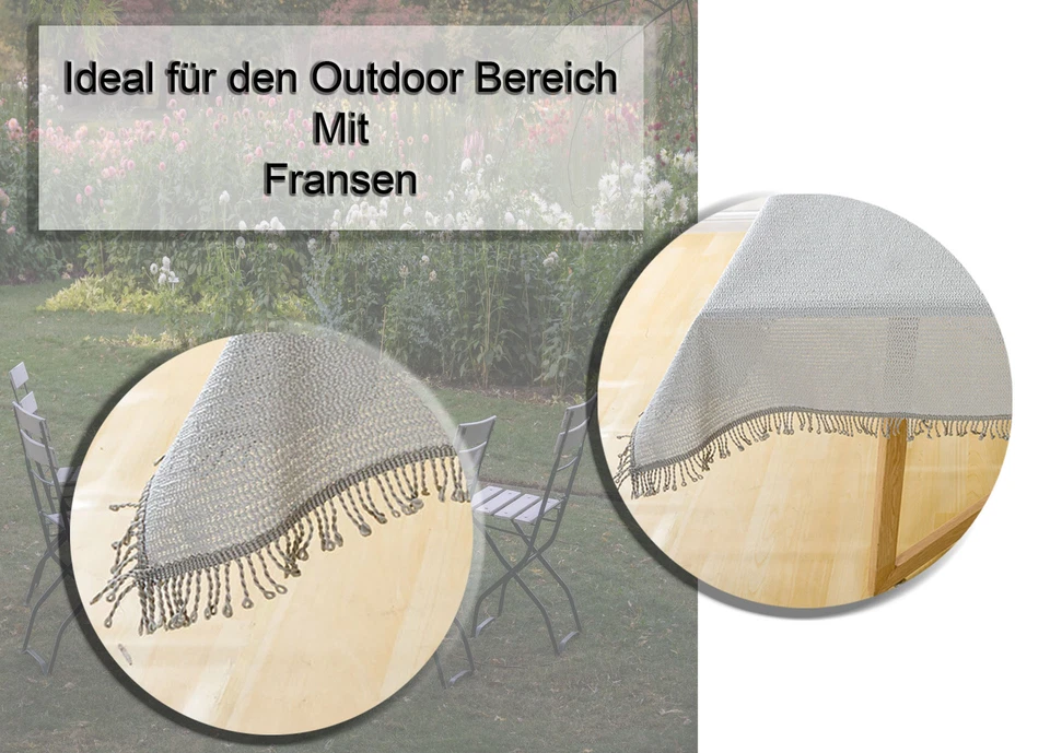 Tischdecke Gartentischdecke Weichschaum Outdoor PVC rechteckig Terrasse Balkon  - Bild 3 von 4