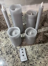 Home Reflections 6pc Ultimate Flameless Candle Set in Silver/Gray H271337