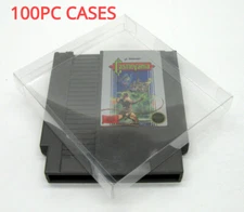 100x NINTENDO NES GAME CARTRIDGE - CLEAR PROTECTIVE BOX PROTECTOR SLEEVE CASE
