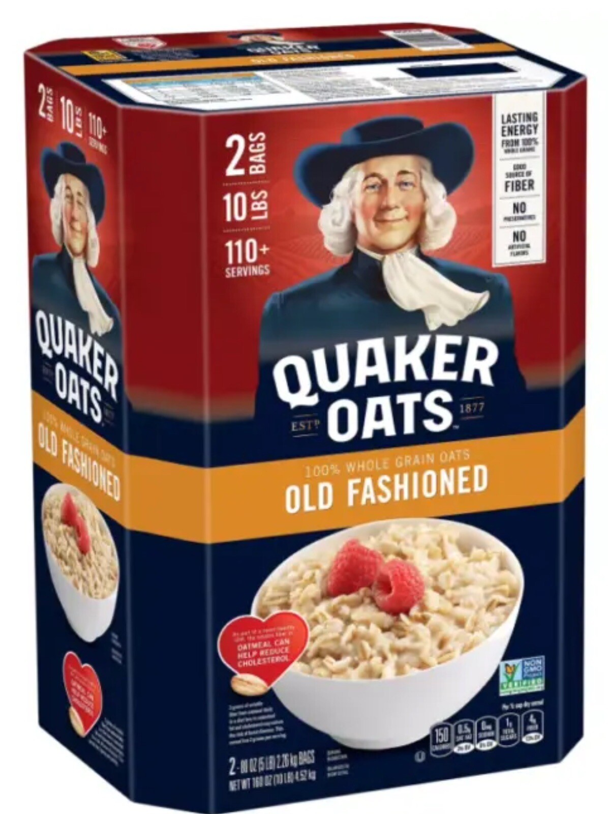 Quaker Oats Old Fashioned Oatmeal, 5 lbs, 2-count - Total 10 lbs, FRESH SEALED!!
