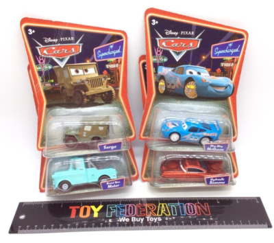 Disney Cars SUPERCHARGED: SARGE, MATER, BLING MCQUEEN & HYDRAULIC