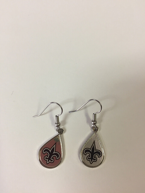 New Orleans Saints Tear Drop Earrings NEW!! Free Shipping 1x2