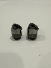 2x Bitspower Black Sparkle G1/4" Dual Rotary 30° Extender -BP-BS30R