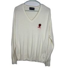 Vintage Indiana University Sweater, V Neck, Logo Mens Size XL Made In USA