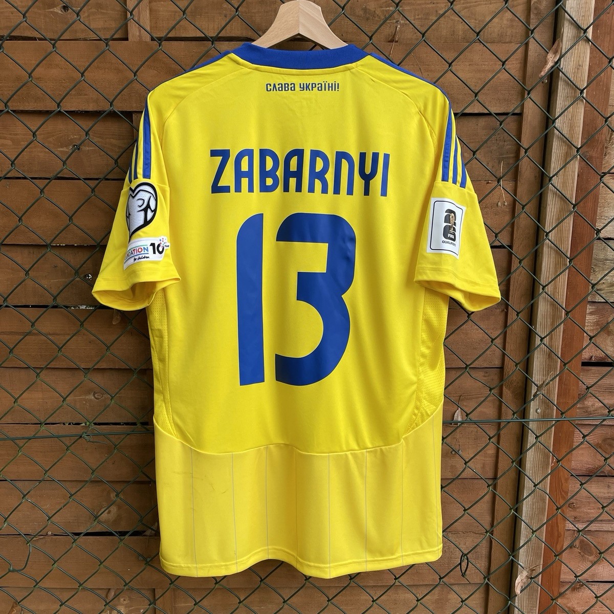 Zabarnyi #13 GAME MATCH ISSUE Ukraine Team Shirt Jersey Football