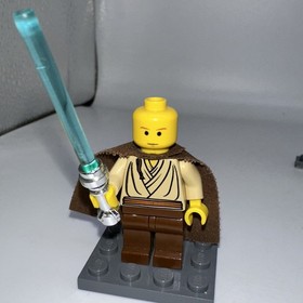 Lego Star Wars Minifigure Obi-Wan Kenobi Yellow Head, Lightsaber 7161!