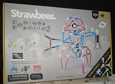 Strawbees Coding & Robotics 300 Pc Kit Build A Banana Crane Designed In Sweden