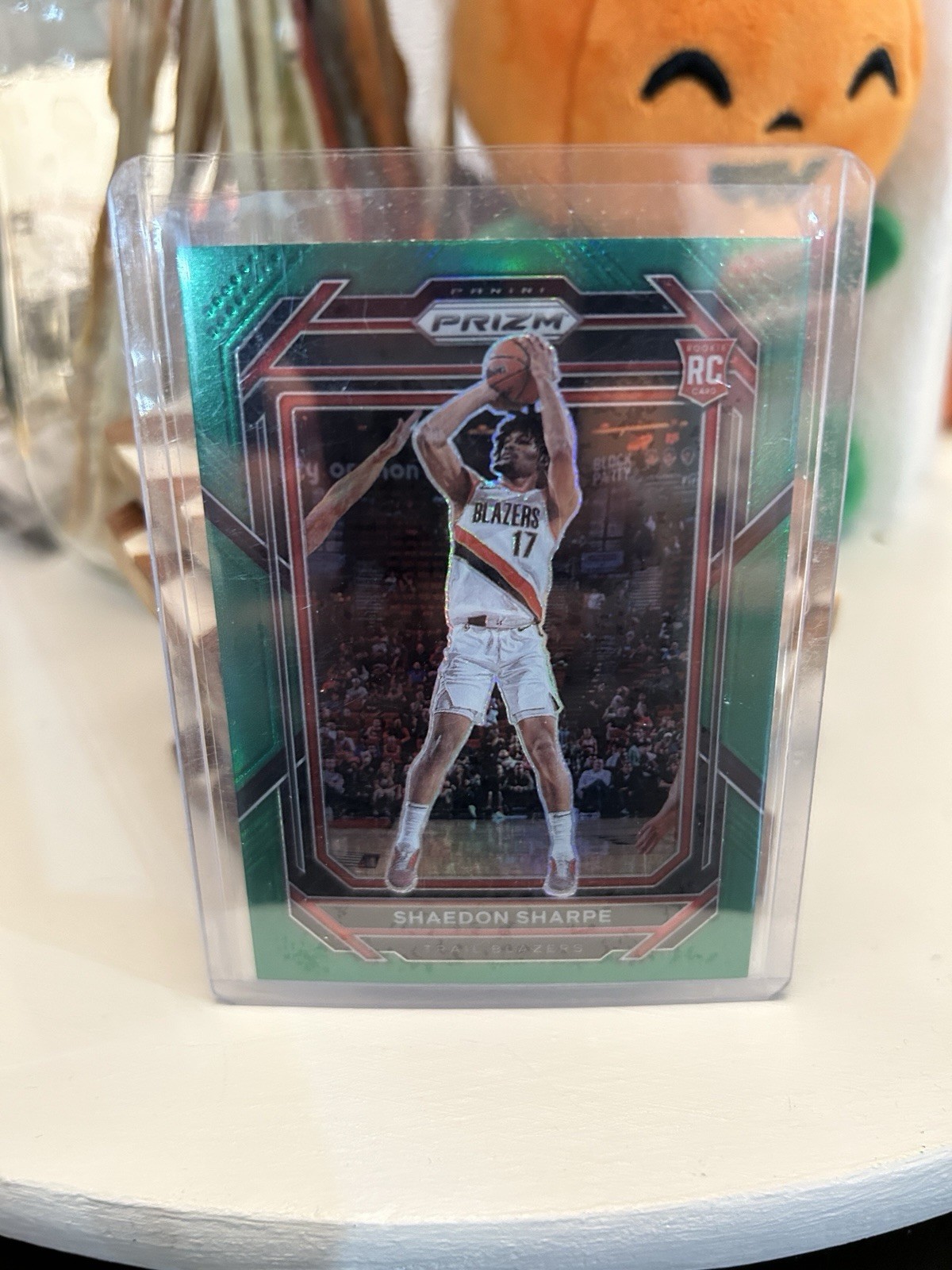 2022-23 Panini Prizm Shaedon Sharpe Rookie #250 SP Green Prizm RC Trailblazers