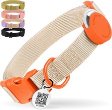 CollarDirect Airtag Nylon Dog Collar Silicon Holder Designed for Apple Airtag XL