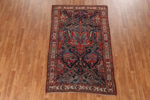 Ancien Légumes Teinture Traditionnel Tapis 4x7 Noués à la Main Laine Géométrique - Photo 3 sur 21