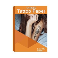 Printable Temporary Tattoo Paper for Inkjet Laser Printer - 10 Sets 8.5"x11...