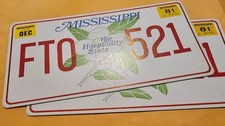Dukes of Hazzard - Original TV Prop - Mississippi License Plate