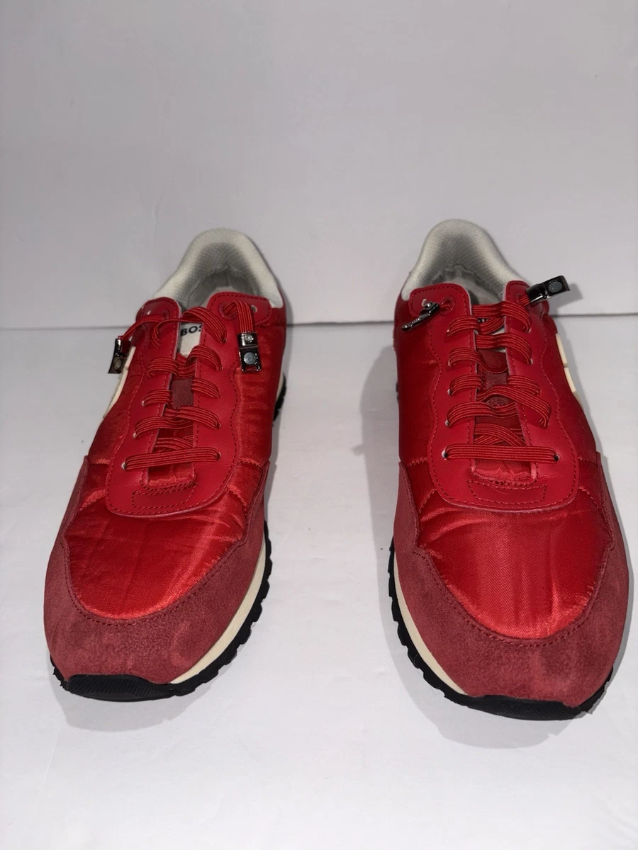 Hugo Boss Men shoes 8 1/2 Maroon HUGO BOSS Leather Upper Red Casual Shoes for Men for sale | eBay main image 4