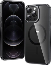  iPhone 12 Pro-Max Case (6.7") Transparent Cell Phone Cover, Clear- Black