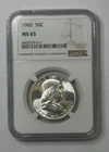 1960 50c Ben Franklin Half Dollar NGC MS65 ** RQ9011