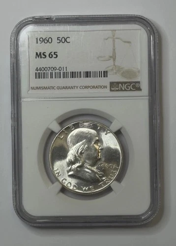1960 50c Ben Franklin Half Dollar NGC MS65 ** RQ9011