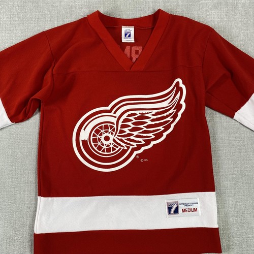 Camiseta De colección Detroit Red Wings Niños Mediana Roja NHL Hockey Logo 7 Yzerman 19 - Imagen 2 de 18