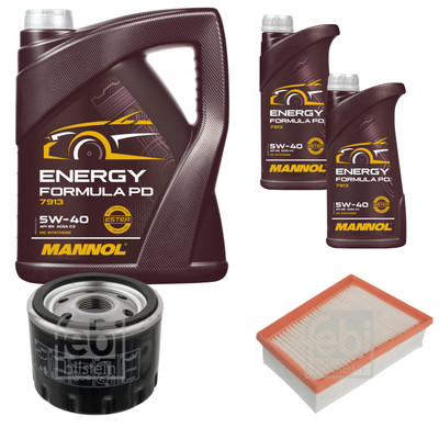 FEBI BILSTEIN Inspektionspaket 7L MANNOL Energy Formula PD 5W-40 für Renault