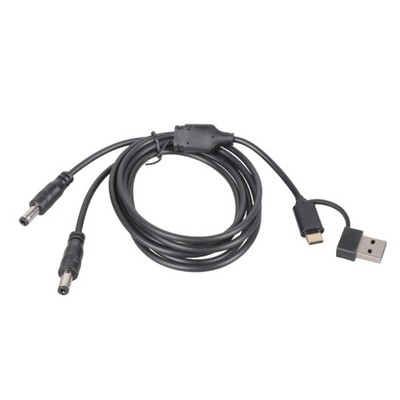 Double Port DC5525 Power Cord With USB And Type C Input 5V3A For Small Appliance