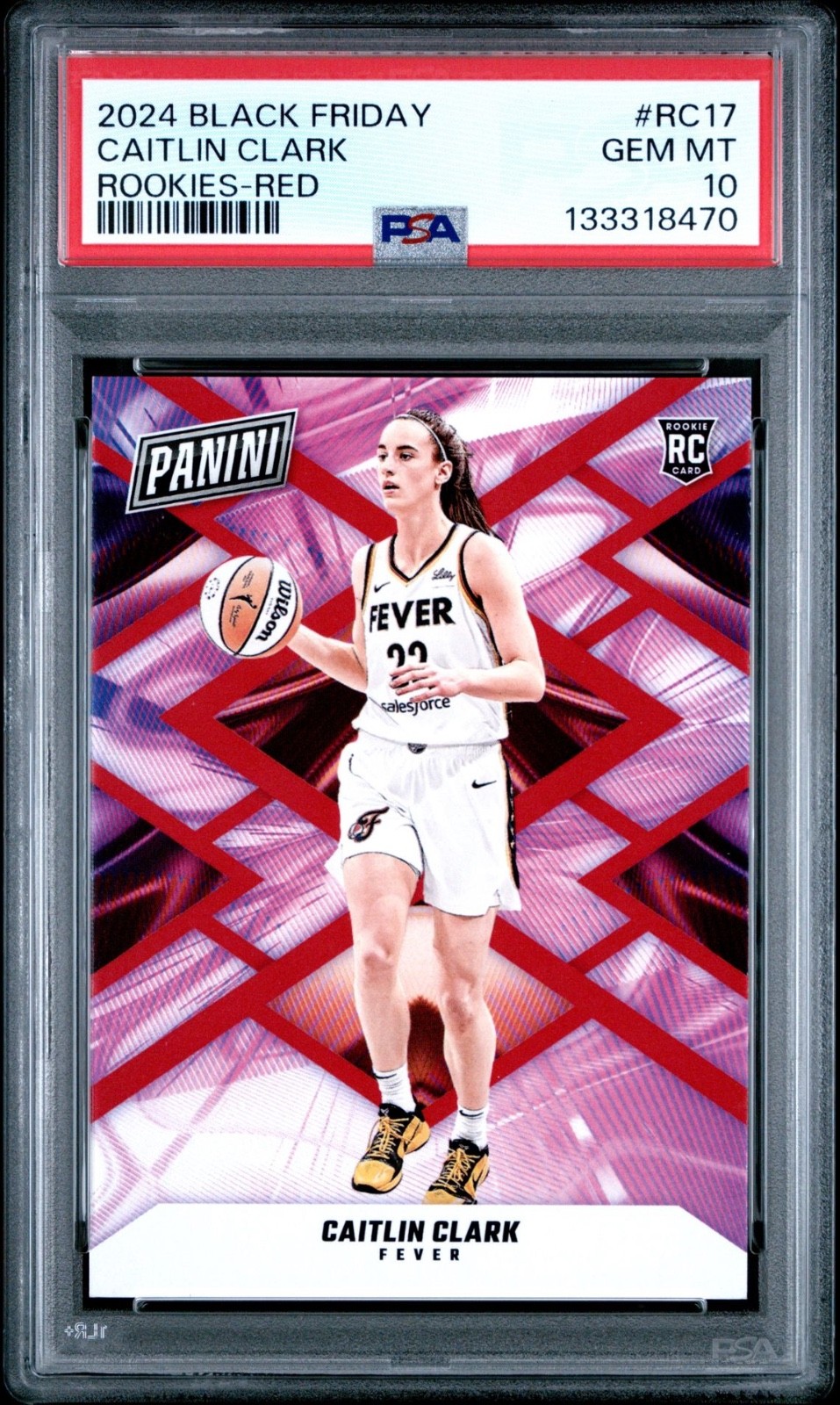 2024 Panini Black Friday Caitlin Clark Rookies Red /125 #RC17 PSA 10 Gem Mint