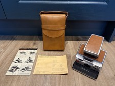 Macchina fotografica terrestre Polaroid SX-70 vintage pellicola istantanea con custodia originale (VGC)