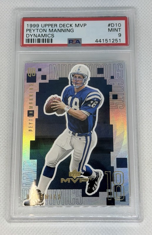 Peyton Manning 1999 Upper Deck MVP #D10 Dynamics Indianapolis Colts PSA 9