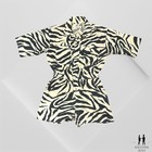 Overlover Virginia Printed Cotton Twill Romper Zebra Print Short Sleeve XS — photo 1
