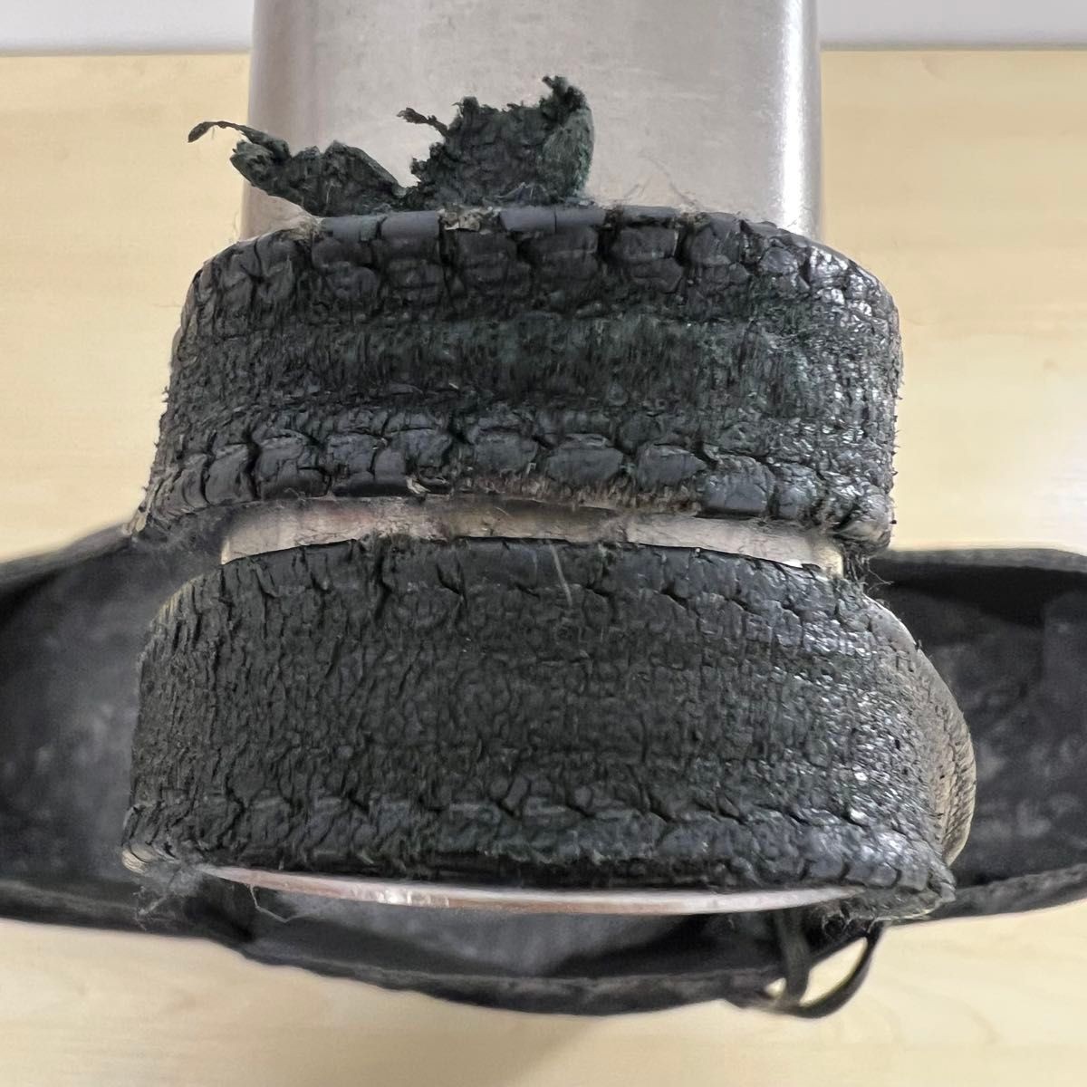 Rare BOTTEGA VENETA Intrecciato Nylon Leather Tote Bag Black 25×43×9cm Japan thumbnail 7