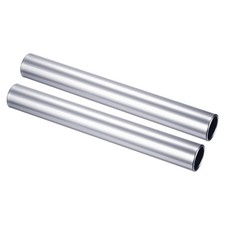 2pcs Relay Track Baton Aluminum Alloy Tube Field Race Stick Athletics, Silver