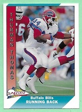 1991 Pacific Football Thurman Thomas #33 Buffalo Bills👍