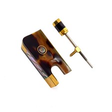 Nice advanced shell 4/4 Cello Bow Frog with Gold mount, Cello bow Accessories