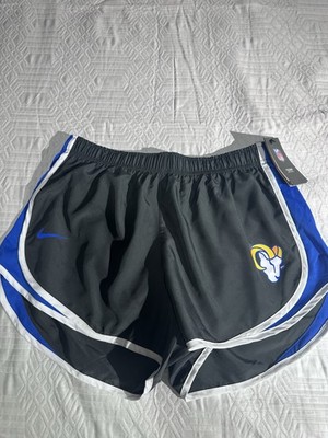 LA Rams Nike Women s Team Logo Performance Tempo Shorts -Charcoal Large New