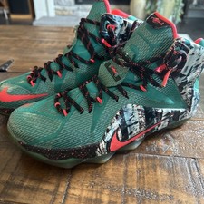 Abedul Lebron 12 Navidad Akron - Talla 10.5 USADO