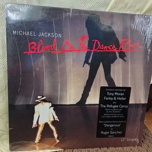 MICHAEL JACKSON “BLOOD ON THE DANCE FLOOR” RMX & BONUS RMX OF “DANGEROUS” 12"