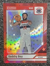 2024-25 Panini Donruss Saddiq Bey #13 International Red Stars #’d /125 Wizards
