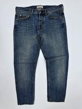 Stone Island Men Vintage Blue Cropped Jeans RE-T Denim Designer Size W 32