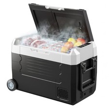 Car Refrigerator 37QT: Dual Zone, -4 F to 68 F, App Control, DC/AC, Wheels