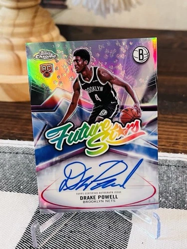 DRAKE POWELL 2025-26 Topps Chrome Rookie Future Stars Auto Refractor Nets #FS-DP