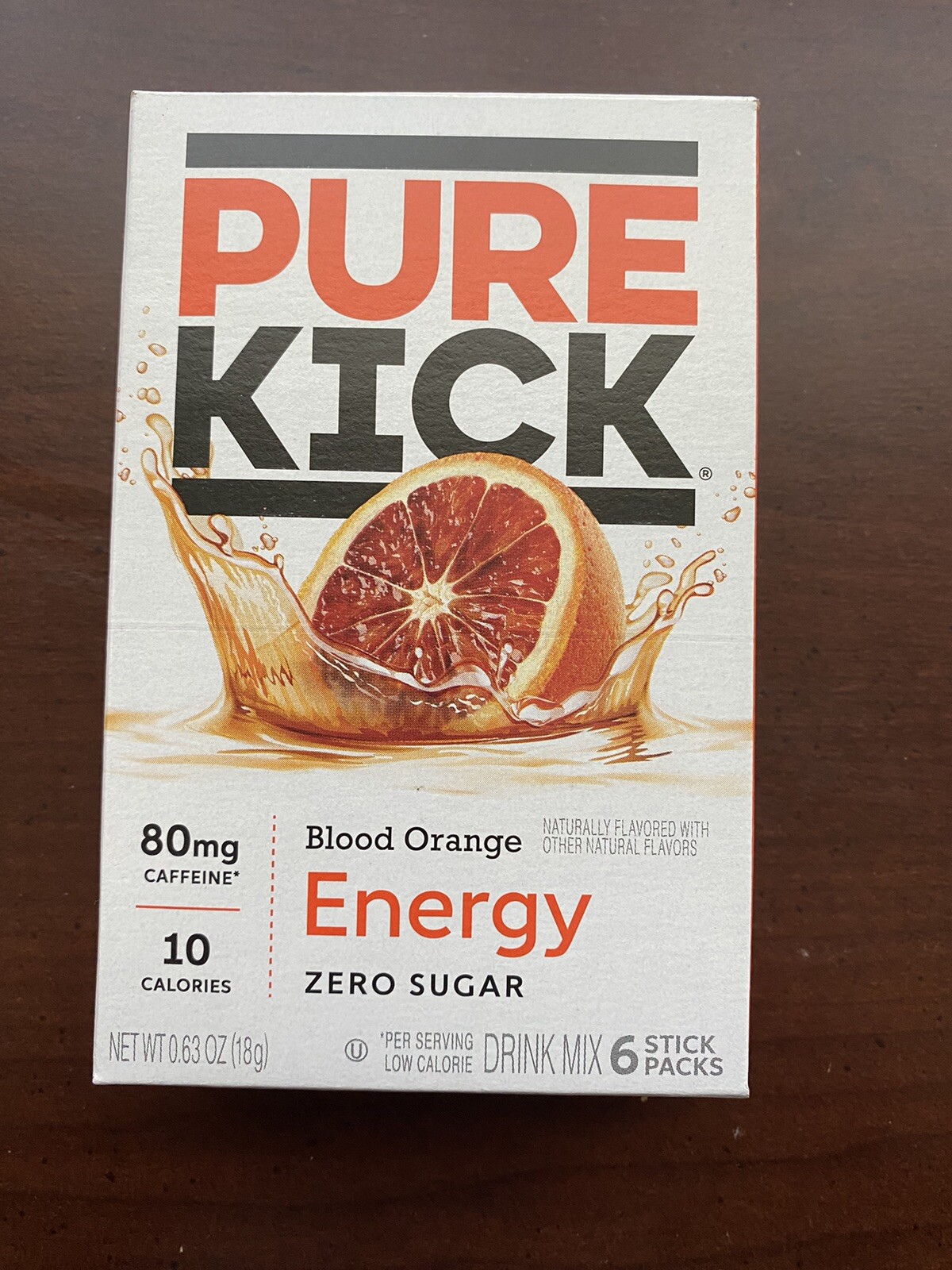 Pure Kick Blood Orange Energy Drink Mix Zero Sugar Singles to Go eBay