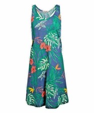 NWT New Fresh Produce Green Bright Botanics Twist Back Dress Medium M