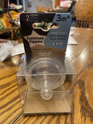Tommee Tippee Advanced Anti-Colic Baby Bottle Nipples Medium Flow 3m+ 2 Pack NEW