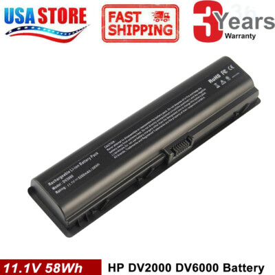 6/12Cell Battery For HP DV2000 DV6000 COMPAQ Presario A900 C700 F500 F700 