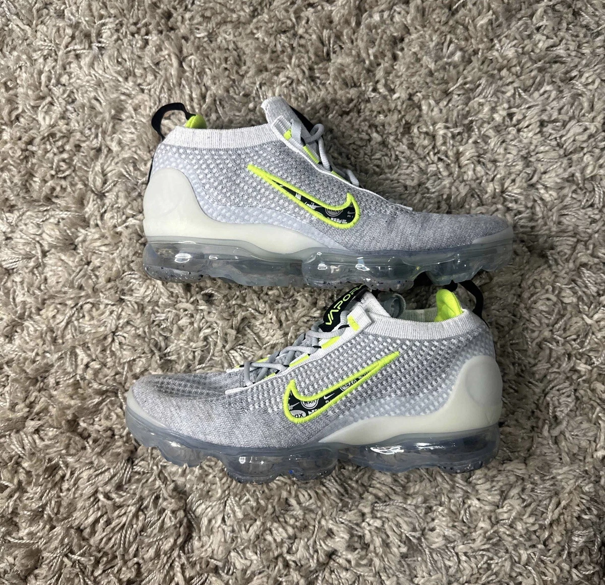 Nike Air Vapormax 2021 Flyknit Gs Wolf Grey Volt Size 7 eBay