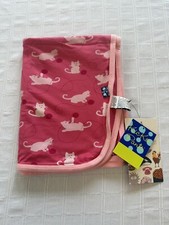 KicKee Pants Winter Rose Kitty Swaddle Blanket Bamboo Viscose New NWT