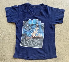 RARE Vintage 1970s Star Wars The Empire Strikes Back Navy Blue Misprint Tshirt