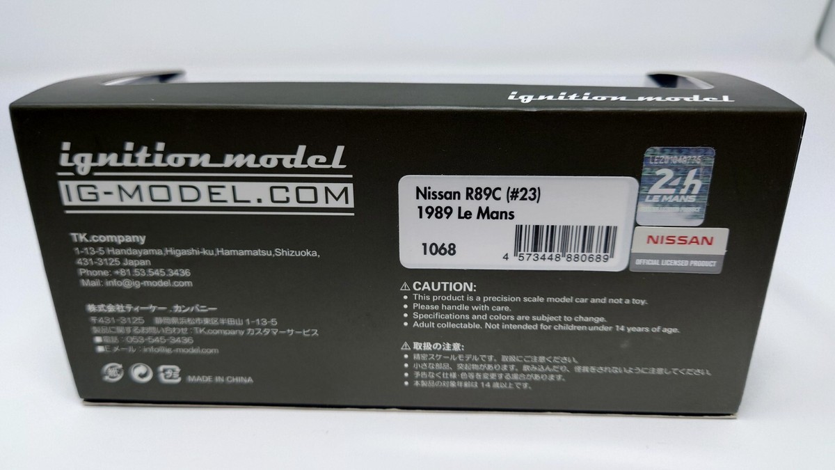Ignition Model IG1068 - 1:43 Nissan R89c 1989 LeMans | eBay Ignition Model IG1068 - 1:43 Nissan R89c 1989 LeMans | eBay