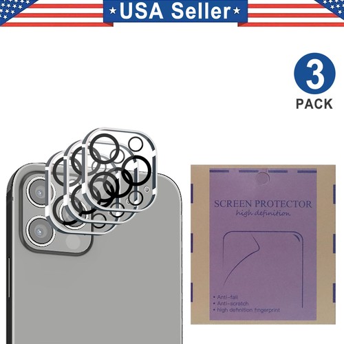 3PK Back Camera Lens Tempered Glass for iPhone 17 16 15 14 13 12 11 E Pro Max - Picture 6 of 28