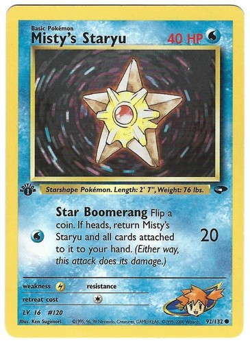 Japanese Pokemon Misty's Staryu Leaders' Stadium HP | eBay