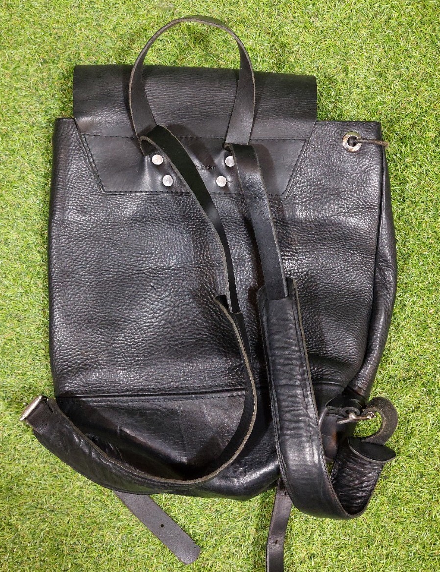 Lovely Handmade Alfie Douglas london Black leather minimalist Designer  Backpack | eBay