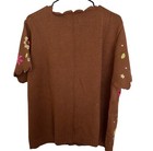 NEW NWT Vintage Storybook Knits Brown “Floral Shrug” 2x SS Sweater Gift Holiday — photo 8